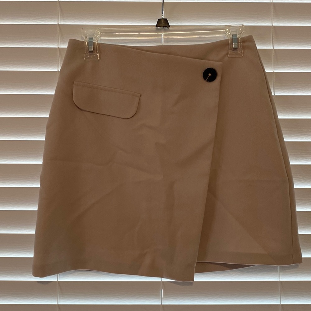 False button up skirt